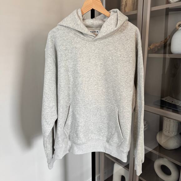 Parke Loves You Hoodie NEW Valentine's Day Classic Gray Logo Sweatshirt Large XL - Picture 2 of 7